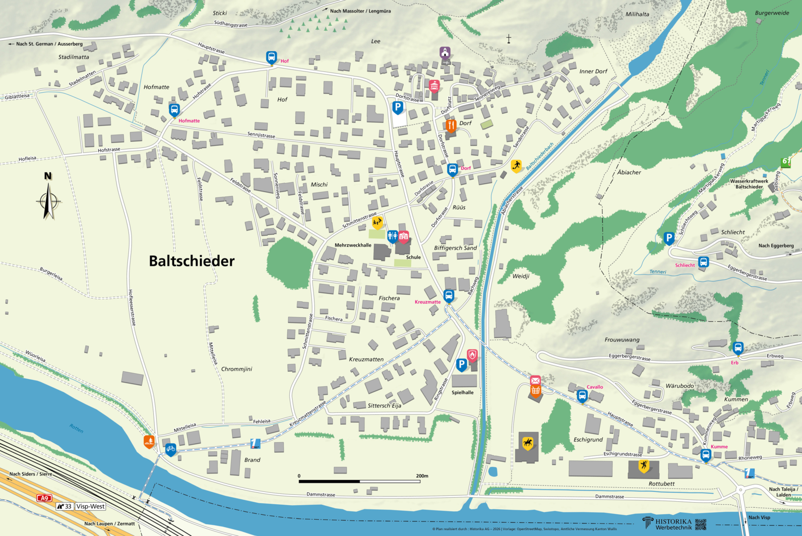 Dorfplan Baltschieder